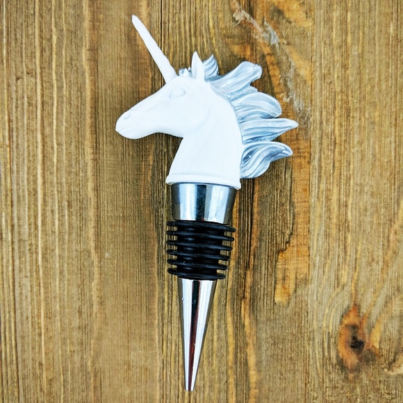 NIB 2 Handcrafted Unicorn Wine Stoppers - Picture 4 of 4